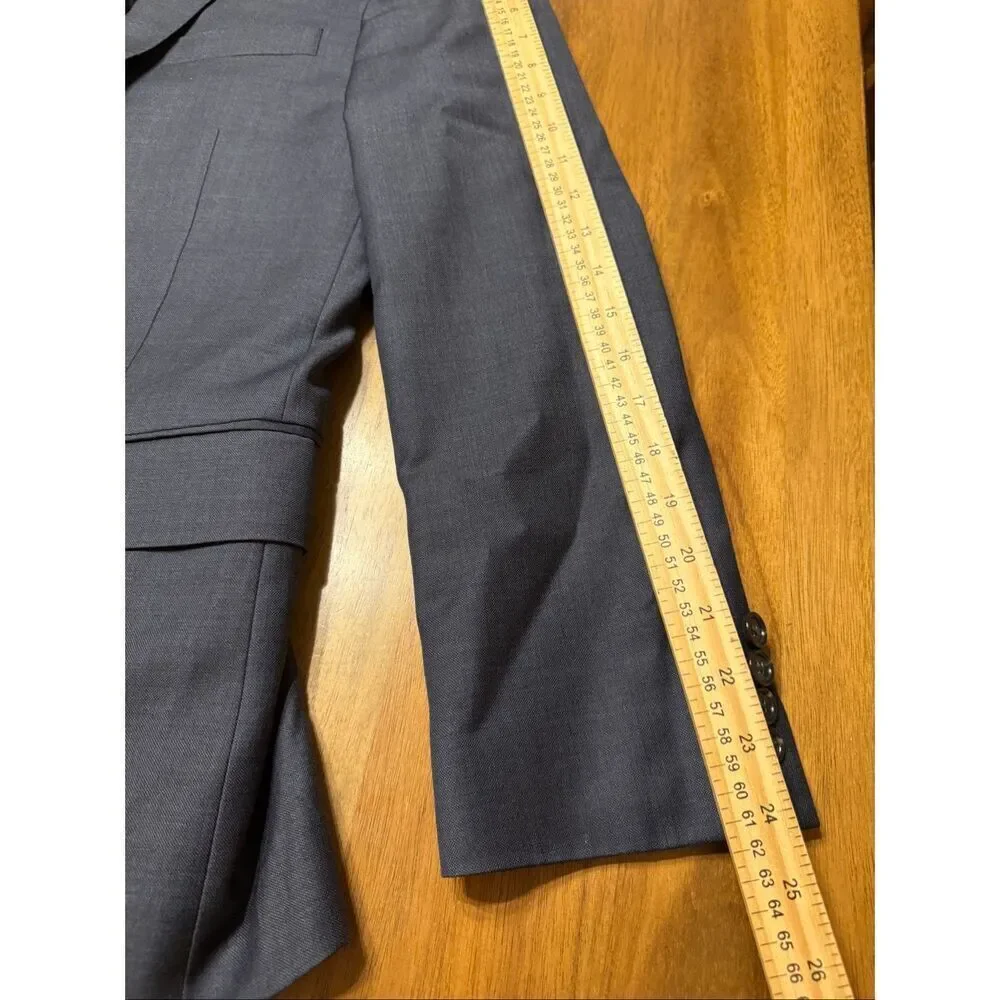 J Crew Ludlow Sport Coat Men 40S Gray Italian Fabric Jacket Tollegno 1900 Blazer